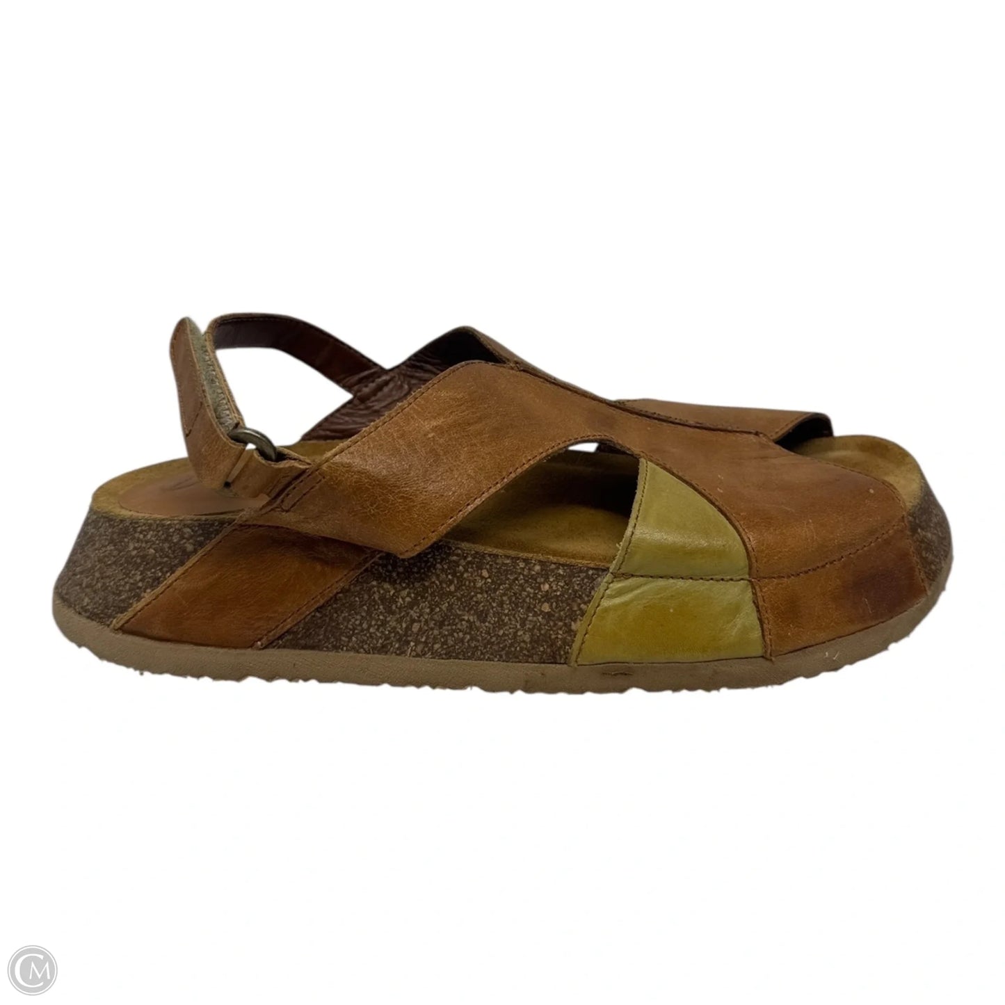Leather Sandals Platform By Sergio Tomani In Brown, Size: 9