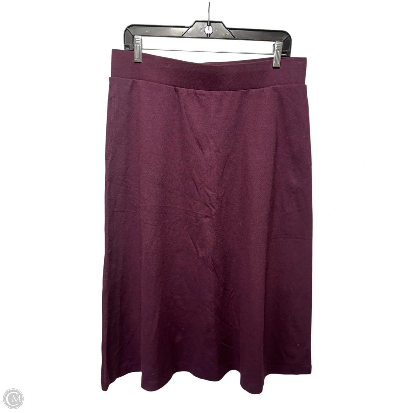 Skirt Midi By Lands End In Maroon, Size: M