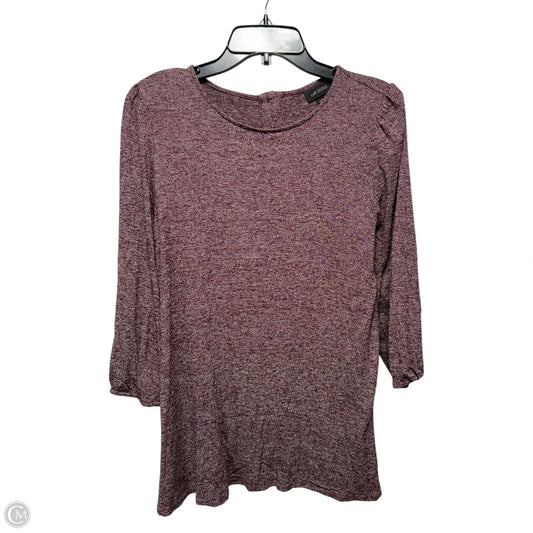 Top 3/4 Sleeve By J. Jill In Maroon, Size: M