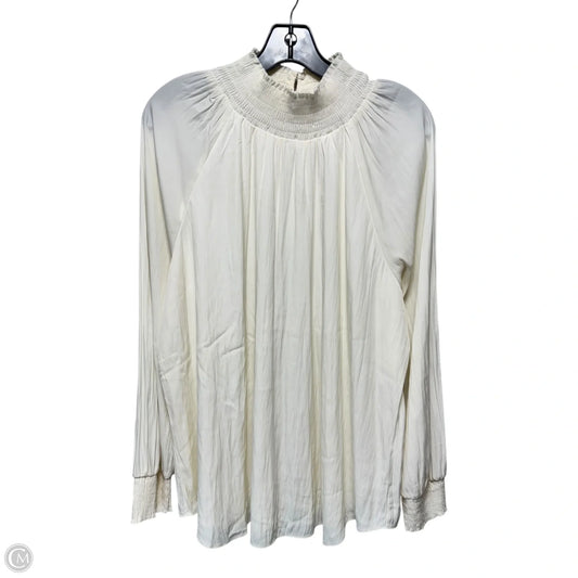 Top Long Sleeve By Chicos In Cream, Size: Xl