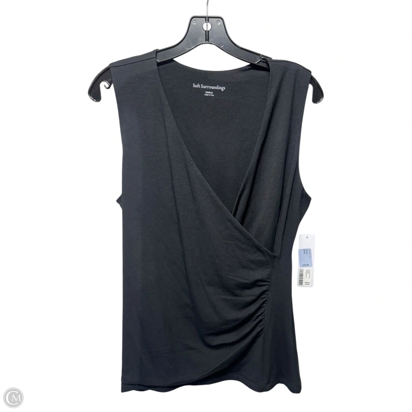 Top Sleeveless By Soft Surroundings In Black, Size: M