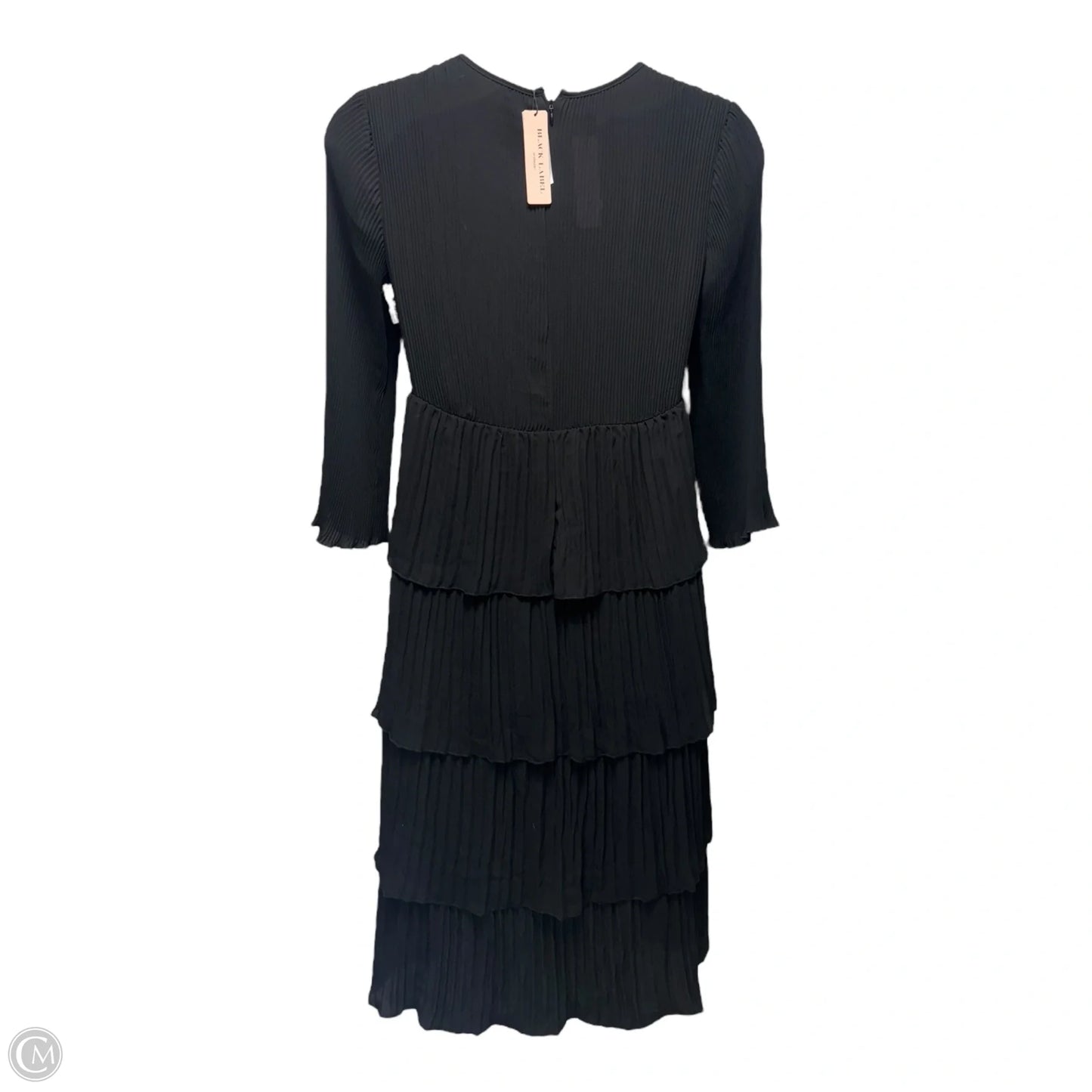 Pleated Tiered Dress Casual Maxi By Chico’s Black Label In Black, Size: 10