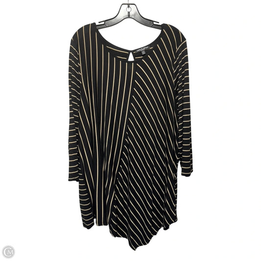 Tunic Long Sleeve By Cable And Gauge In Striped Pattern, Size: 2x
