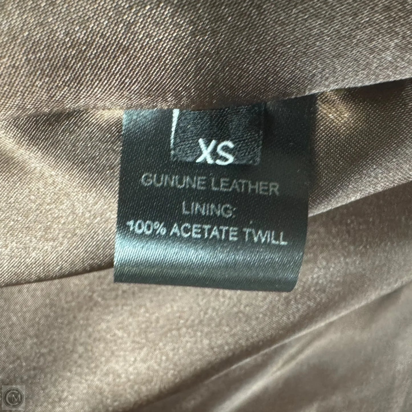 Jacket Leather By Overland In Tan and Brown, Size: Xs