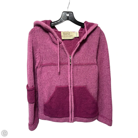 Wool & Silk Sweater Hooded By Aran In Purple, Size: S