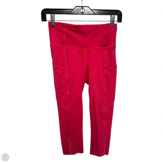 Athletic Capris By Lululemon In Pink, Size: S