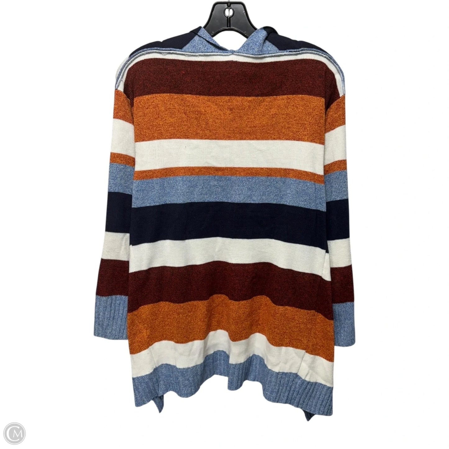 Sweater Cardigan By Clothes Mentor In Striped Pattern, Size: S