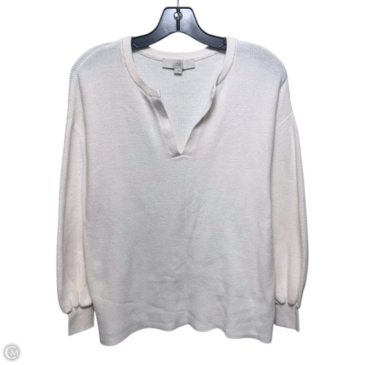 Sweater By Loft In Cream, Size: S