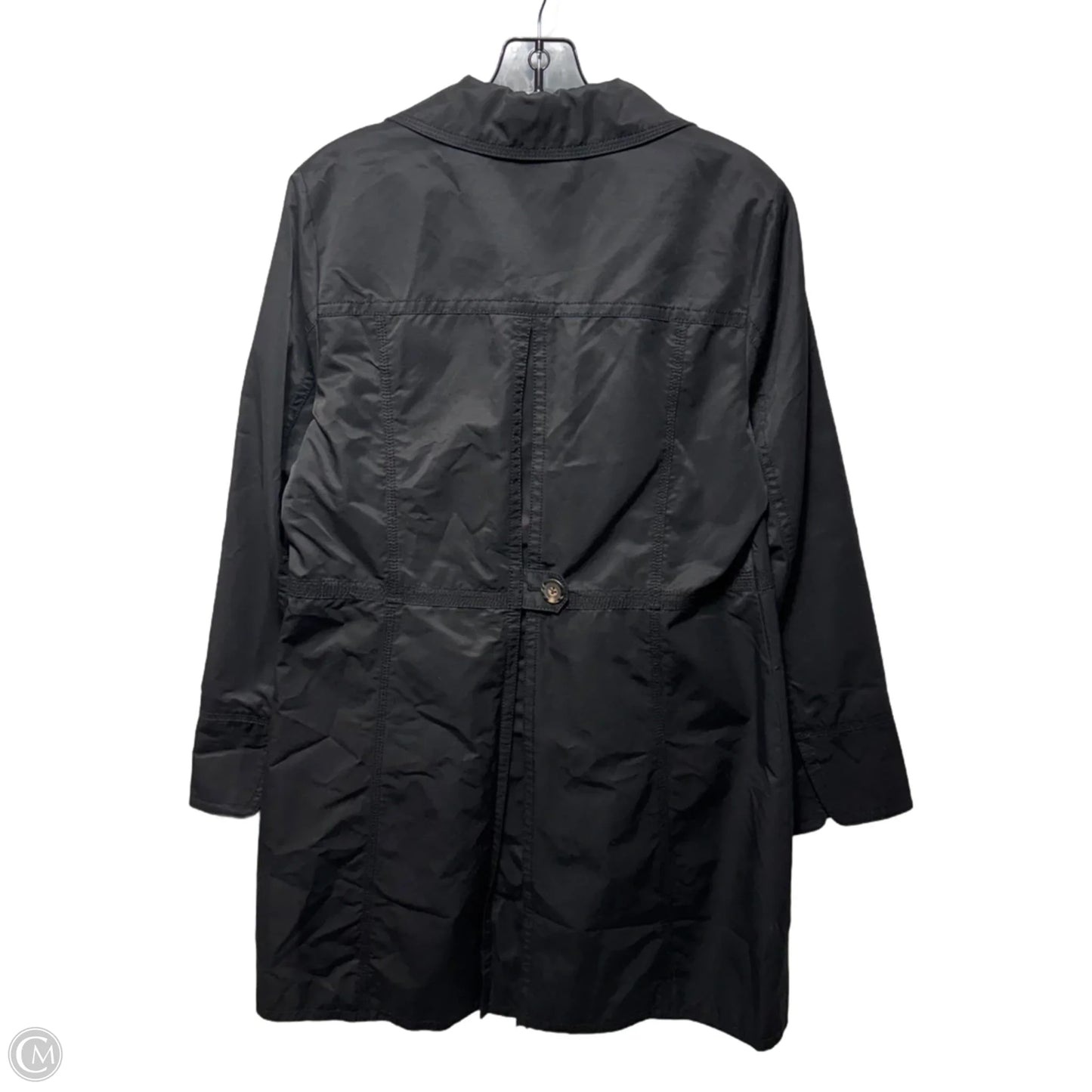 Trench Coat By Eddie Bauer In Black, Size: M