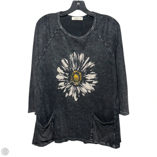 Tunic Short Sleeve By Jess And Jane In Grey, Size: M