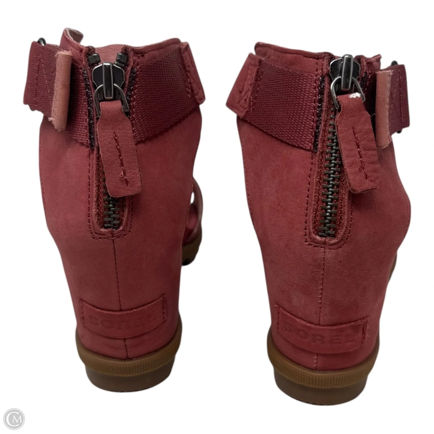 Shoes Heels Wedge By Sorel In Pink, Size: 10