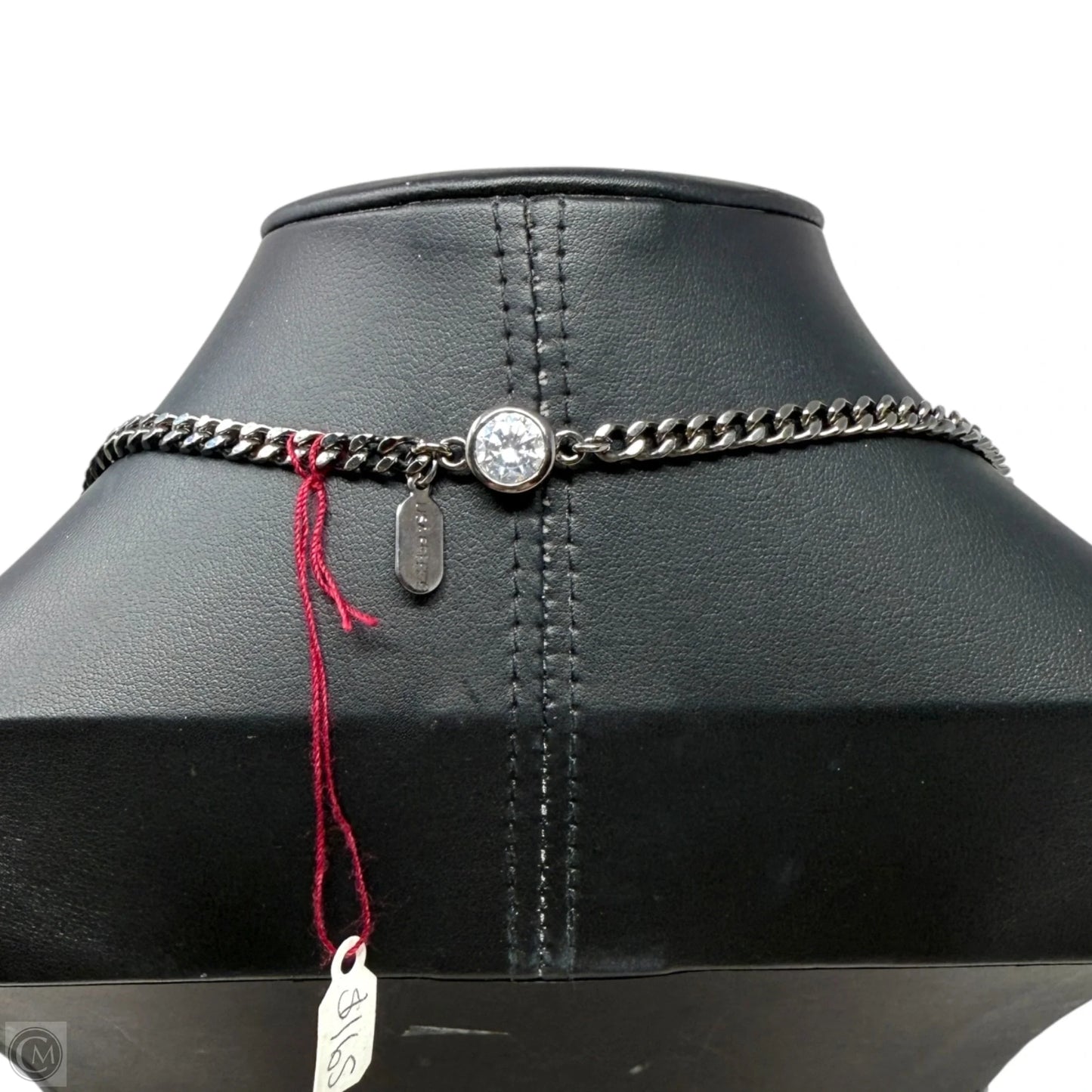 Crystal & Gunmetal Chain Station Necklace By Lisa Freed
