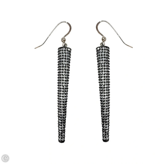 Sterling Silver & Pave Spike Earrings