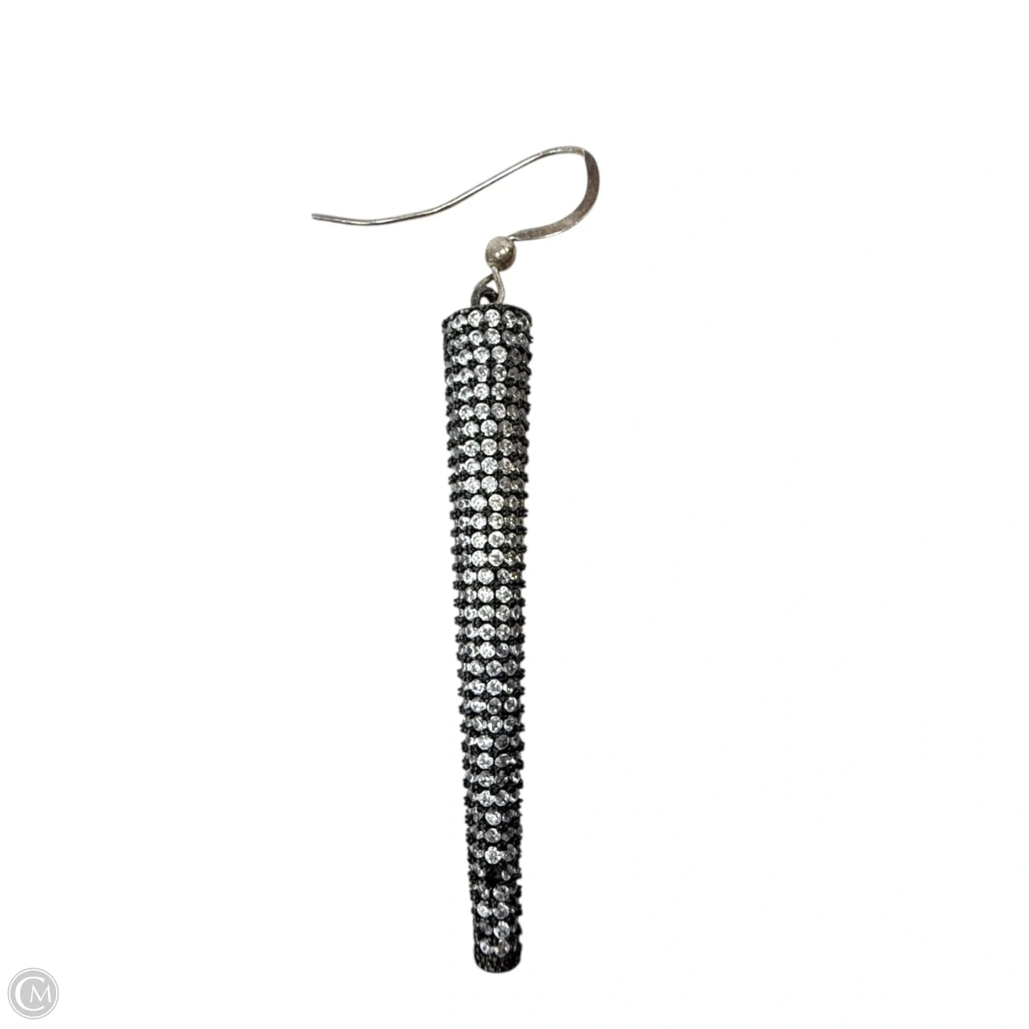 Sterling Silver & Pave Spike Earrings