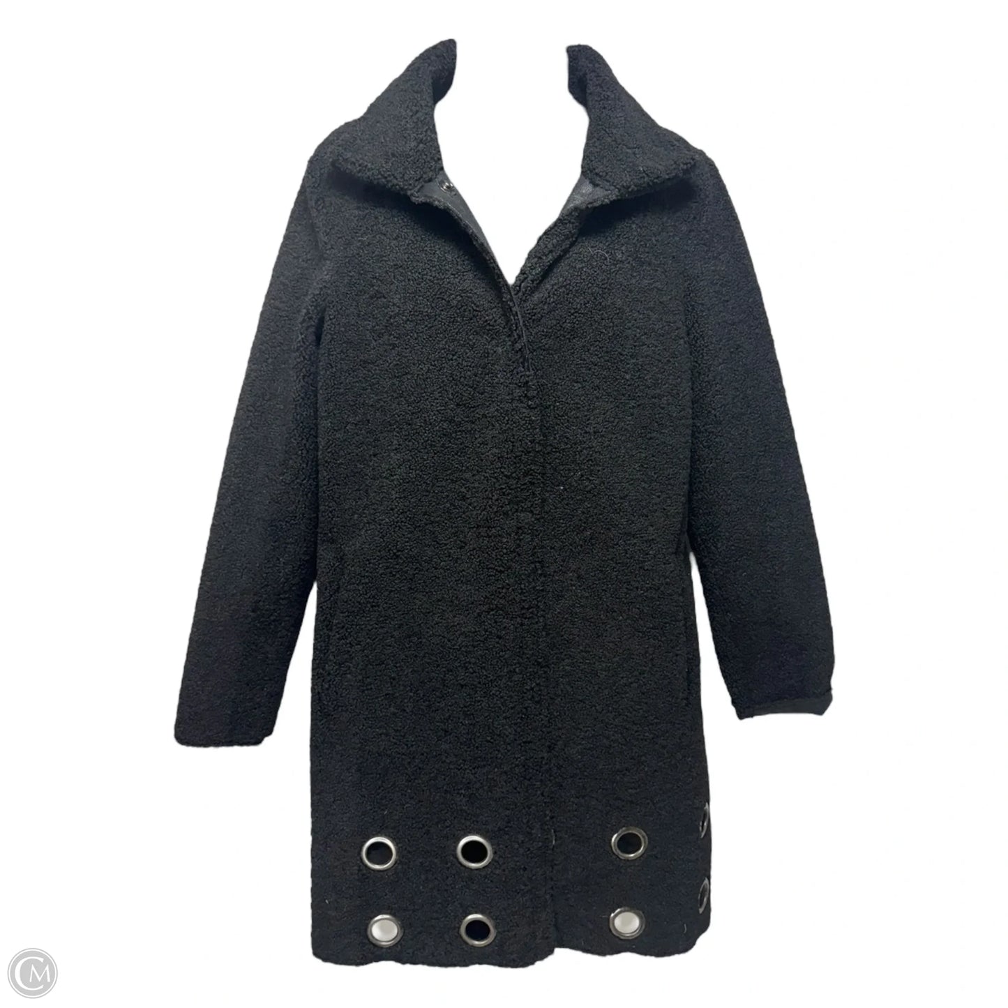 Grommet Coat Faux Fur & Sherpa By Nikki Jones In Black, Size: S