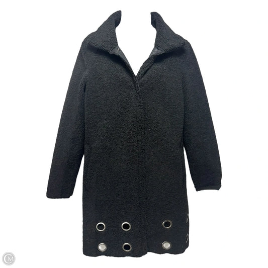 Grommet Coat Faux Fur & Sherpa By Nikki Jones In Black, Size: S