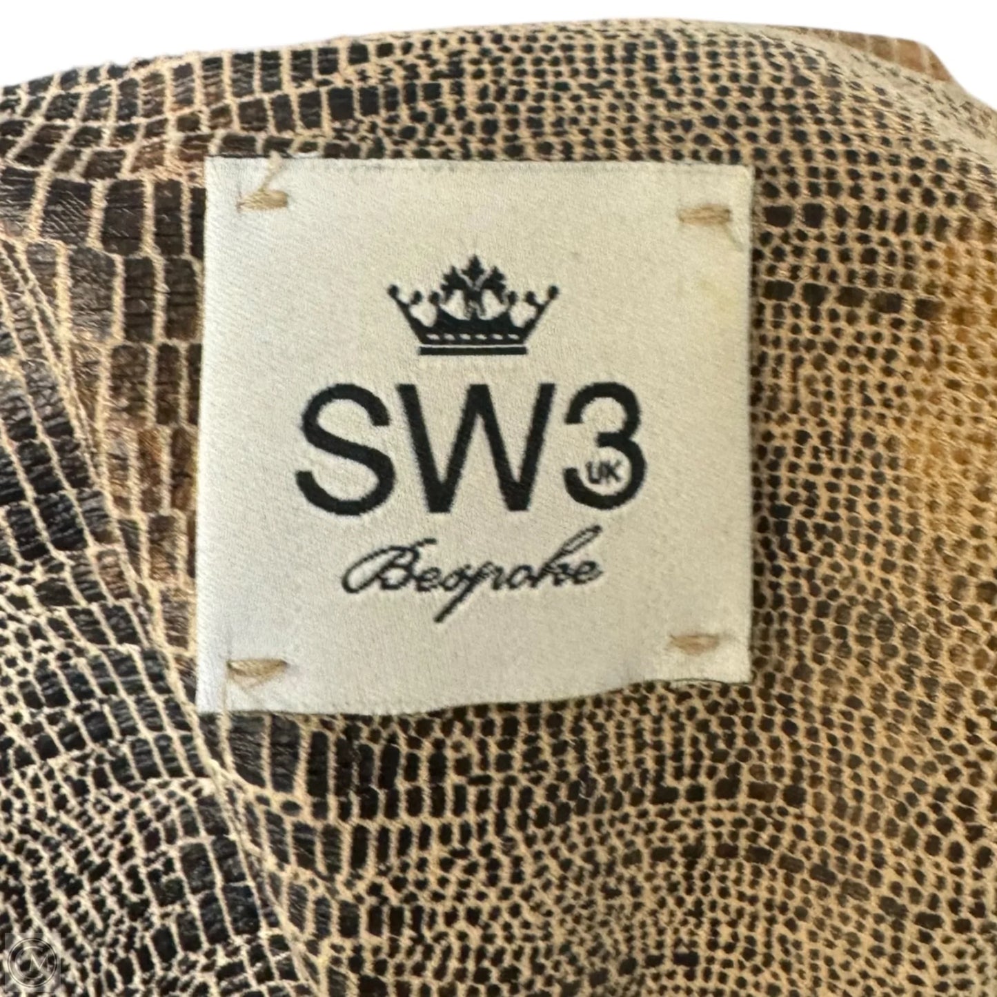 Jacket Moto By SW3 Bespoke In Snakeskin Print, Size: Xs