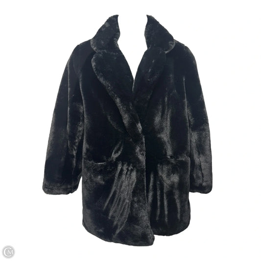 Coat Faux Fur & Sherpa By Apparis In Black, Size: M