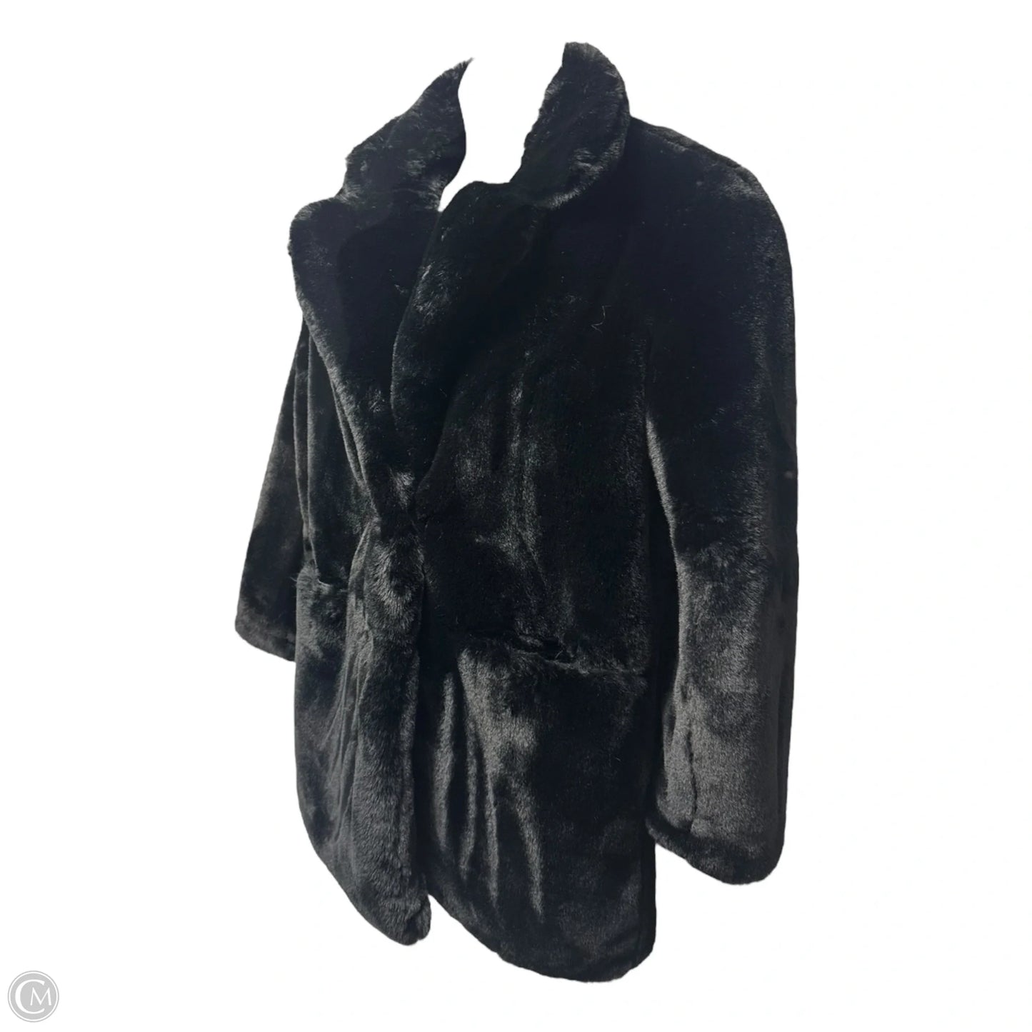 Coat Faux Fur & Sherpa By Apparis In Black, Size: M