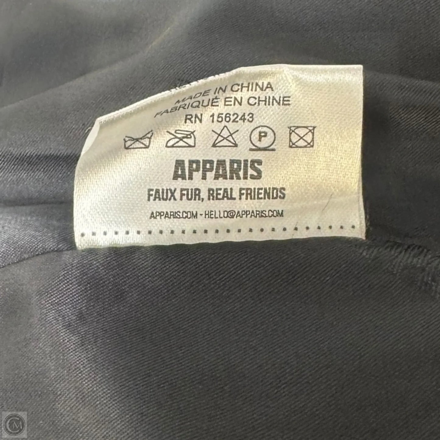 Coat Faux Fur & Sherpa By Apparis In Black, Size: M