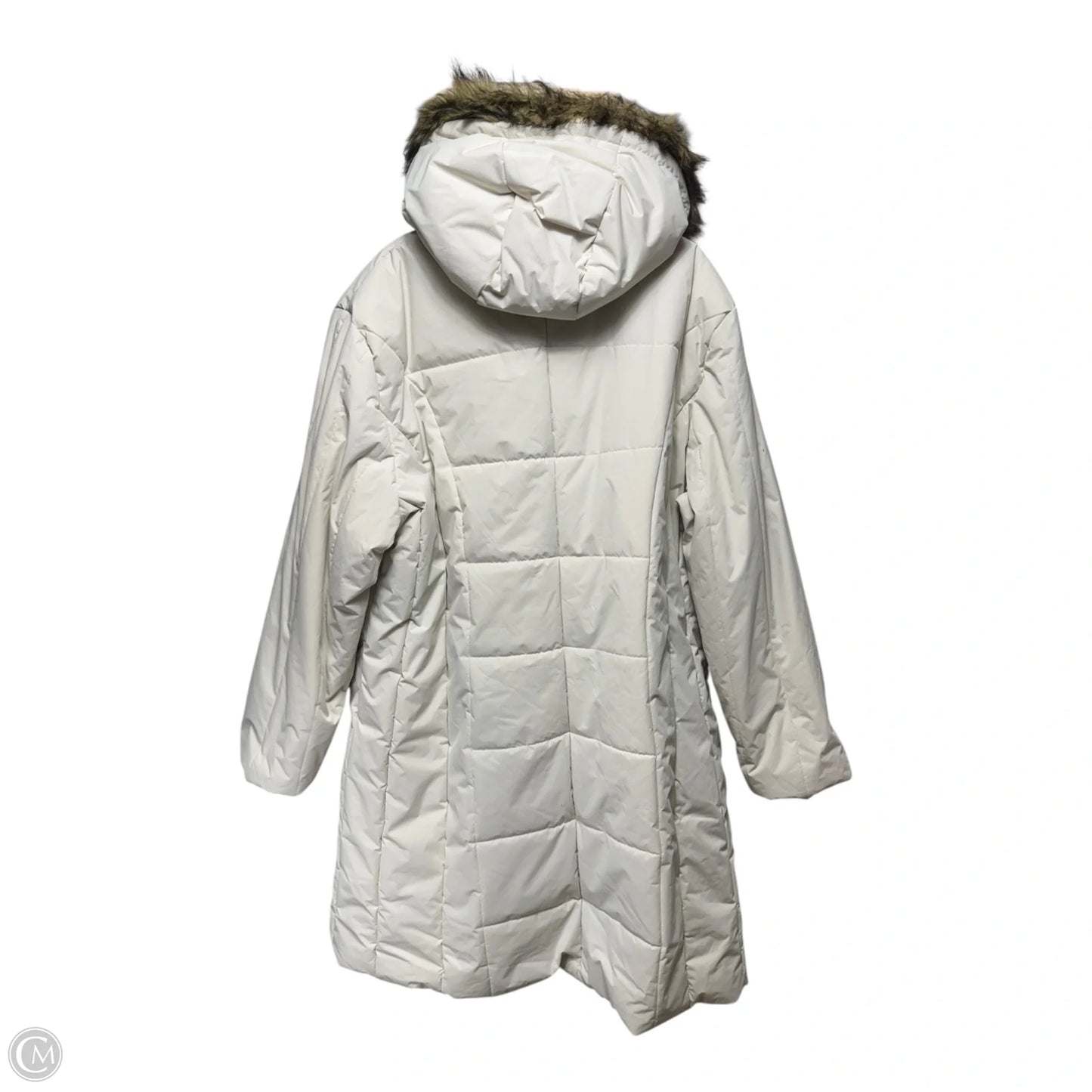 Coat Puffer & Quilted By Excelled In Cream, Size: 2x