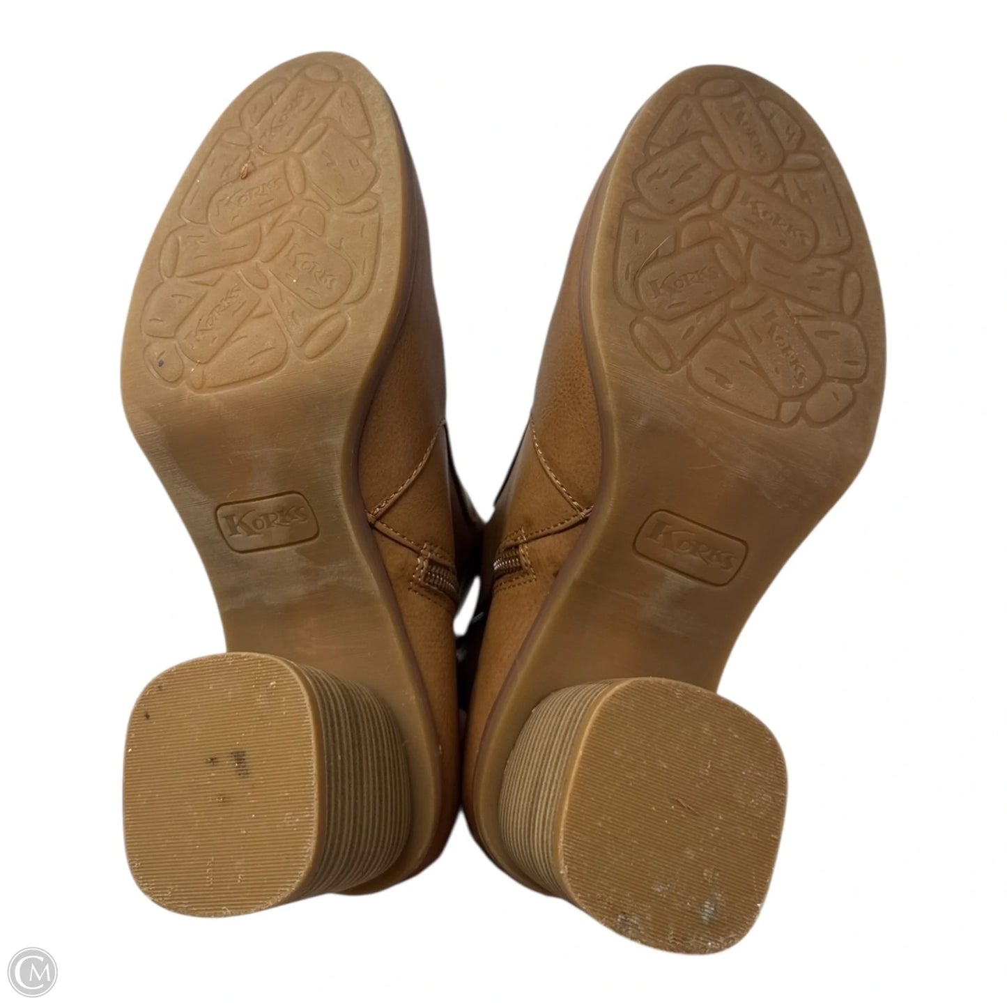 Boots Ankle Heels By Korks In Tan, Size: 9.5