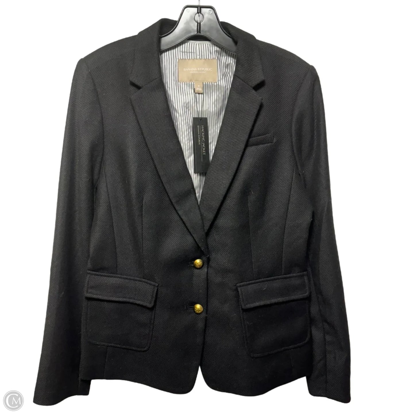 Hacking Jacket Blazer By Banana Republic In Black, Size: 8