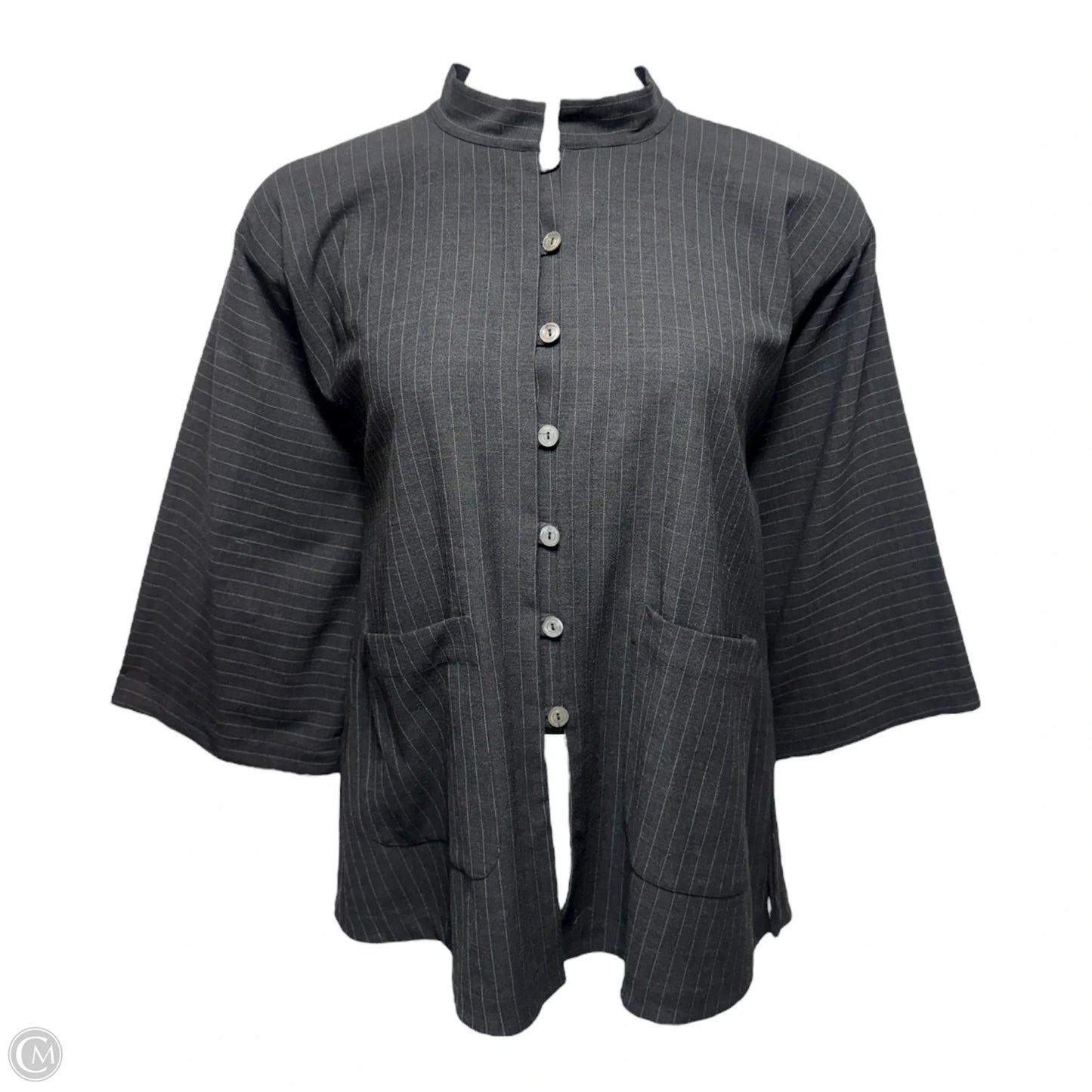 Pinstripe Blazer By Erica Tanov In Striped Pattern, Size: L
