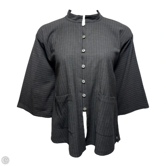 Pinstripe Blazer By Erica Tanov In Striped Pattern, Size: L