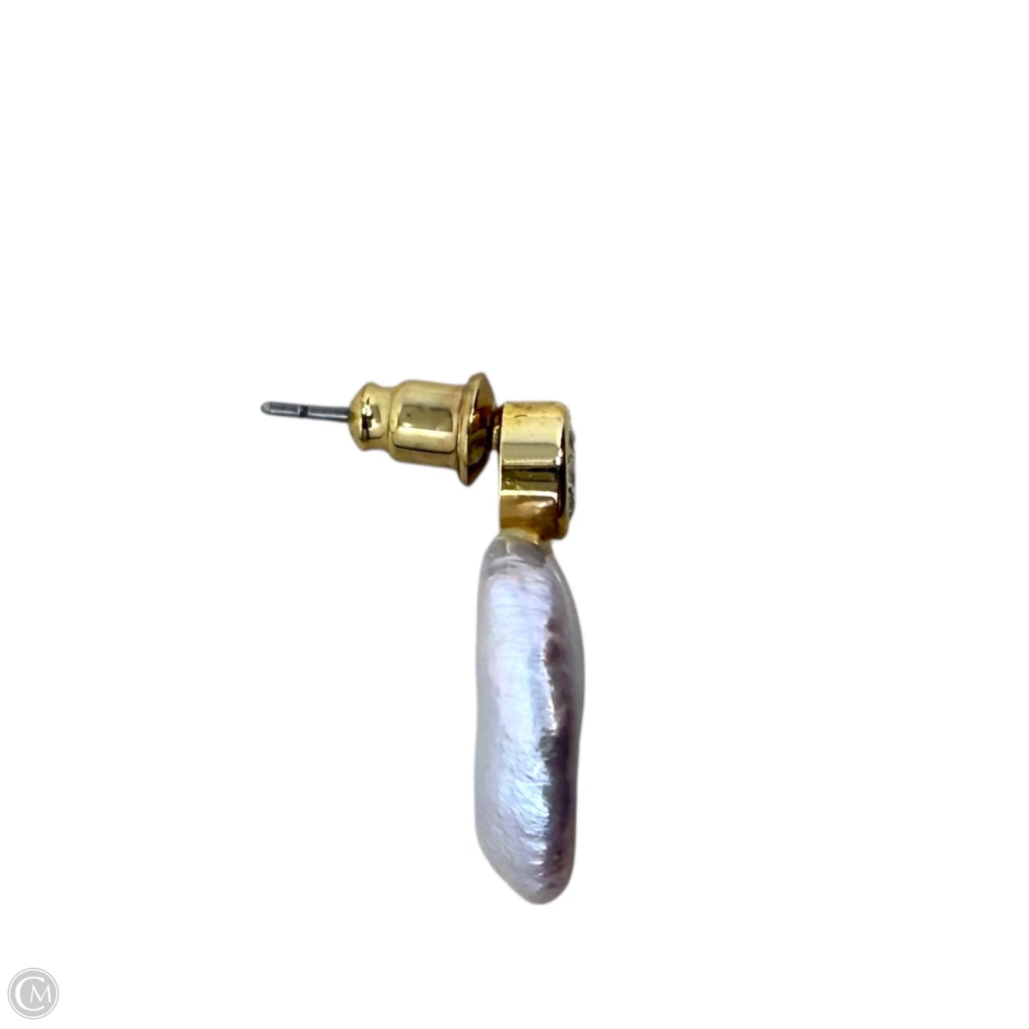 Clear Crystal & Baroque Pearl Drop Earrings