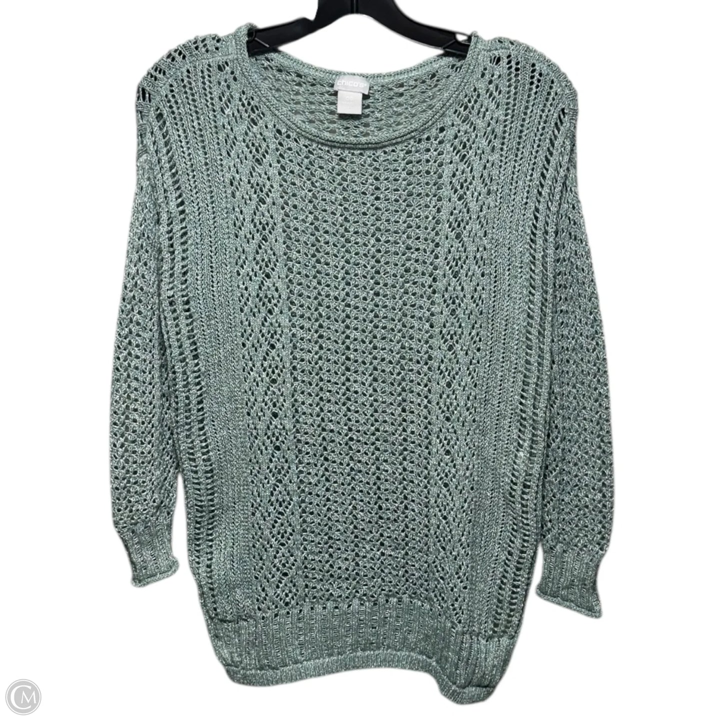 Sweater By Chicos In Green, Size: XS
