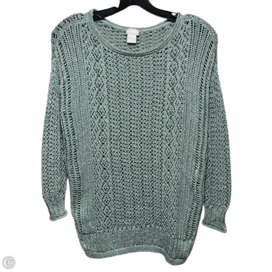 Sweater By Chicos In Green, Size: XS