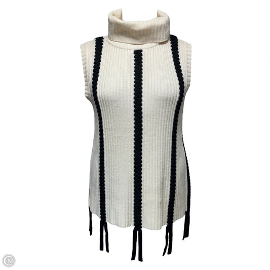 Merino Sleeveless Braid Sweater Designer By Derek Lam In Tan, Size: L