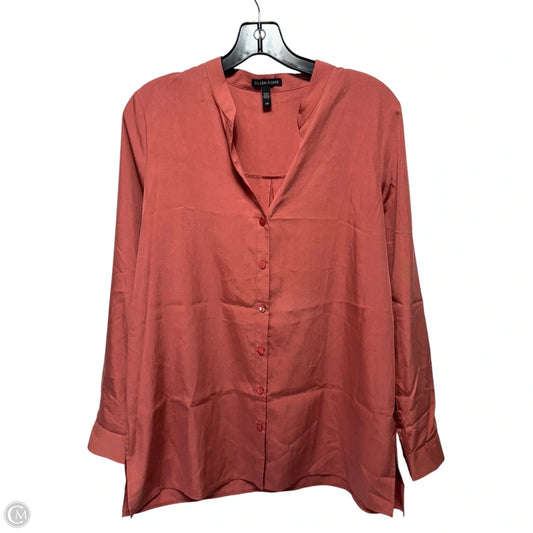 Top Long Sleeve By Eileen Fisher In Coral, Size: S