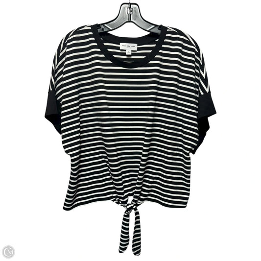 Top Short Sleeve By Mark New York In Striped Pattern, Size: Xl
