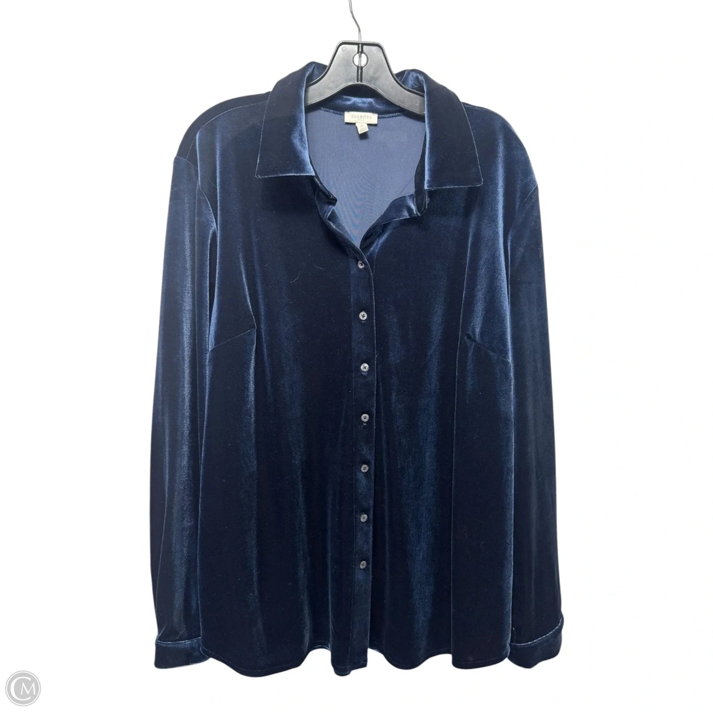 Top Long Sleeve By Talbots In Blue Size XL