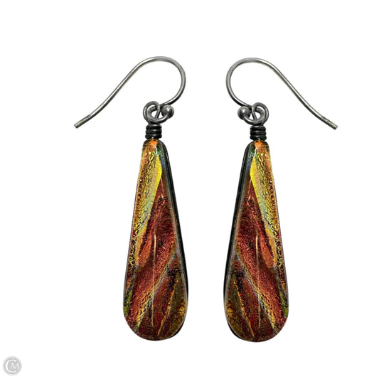 Dichroic Glass Dangle Earrings