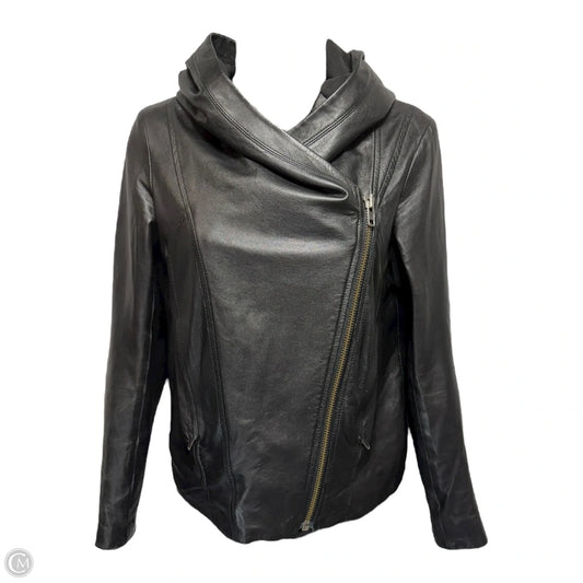 Jacket Leather By Helmut Lang In Black, Size: S