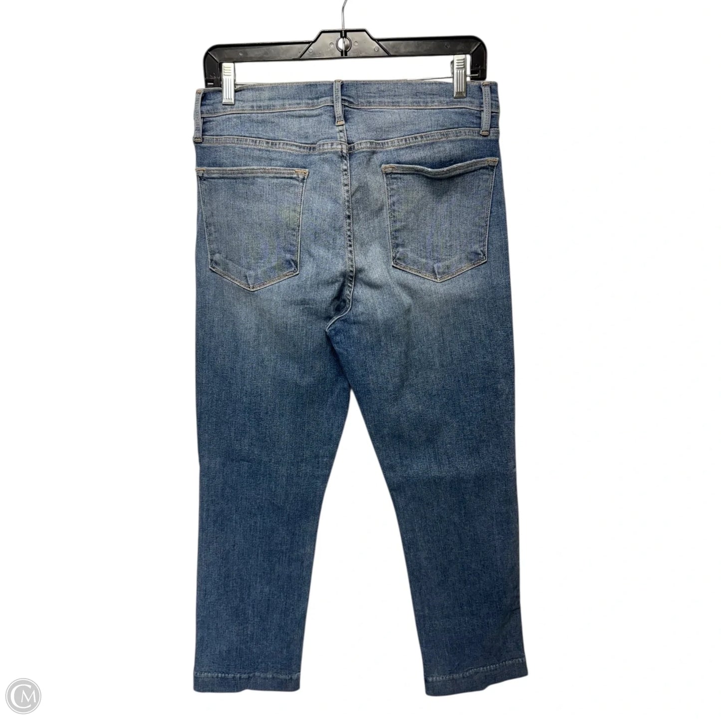 Le High Straight Jeans Skinny By Frame In Blue Denim, Size: 14