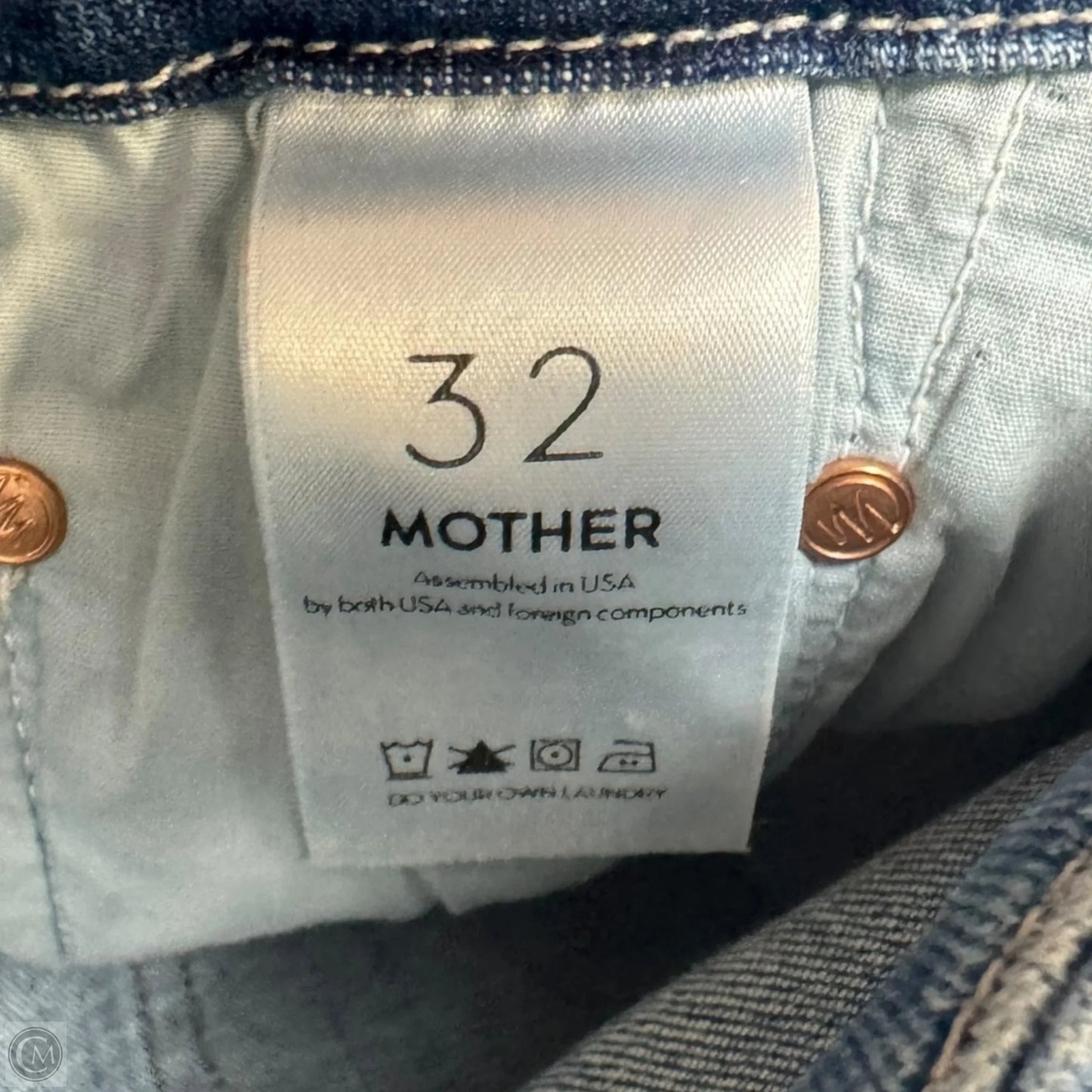 The Looker Jeans Skinny By Mother In Blue Denim, Size: 14