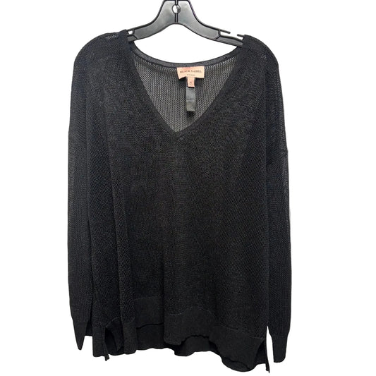 Open Knit Sweater By Chicos In Black, Size: Xl