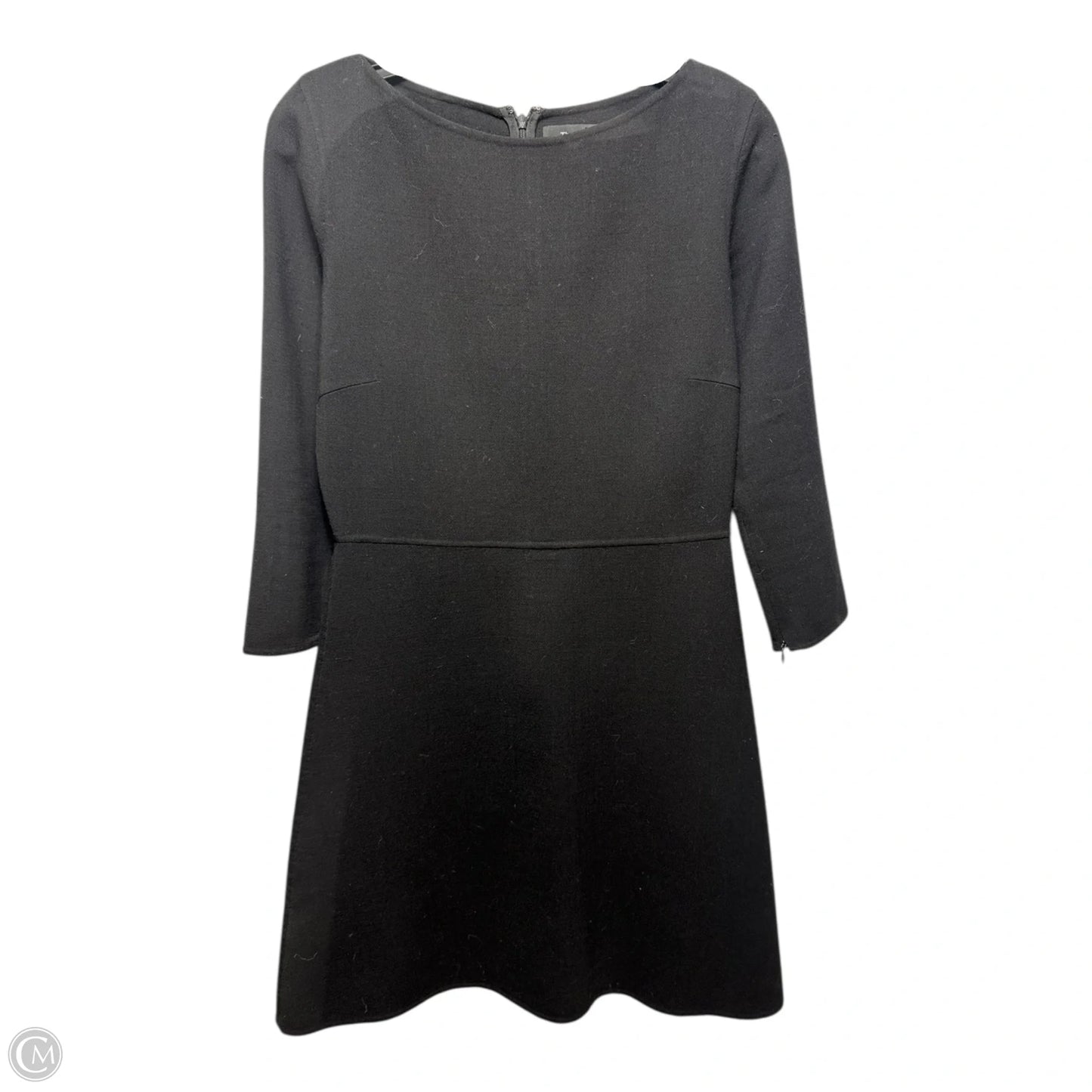 Wool Mini Flared Dress By Theory In Black, Size: 6