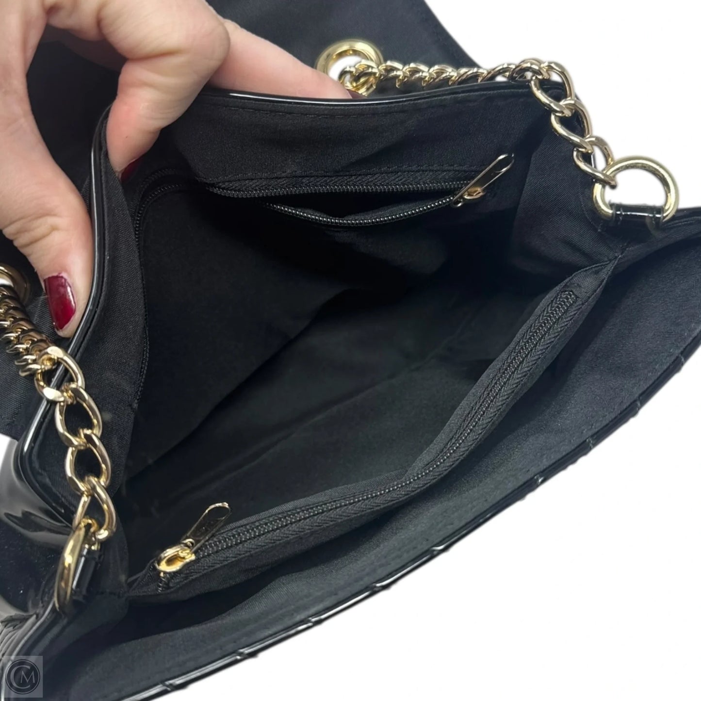 Quilted Patent Crossbody Handbag By Harrod’s, Size: Medium