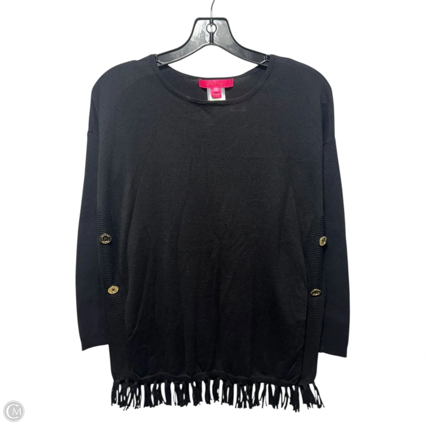 Ramona Fringe Sweater Designer By Lilly Pulitzer In Black, Size: XXS