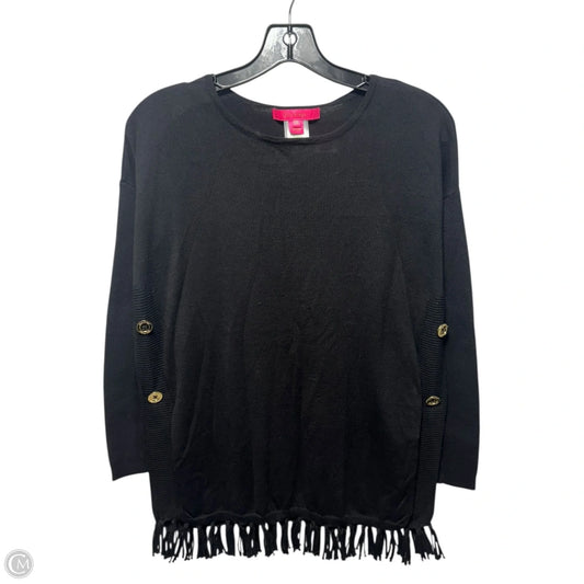 Ramona Fringe Sweater Designer By Lilly Pulitzer In Black, Size: XXS