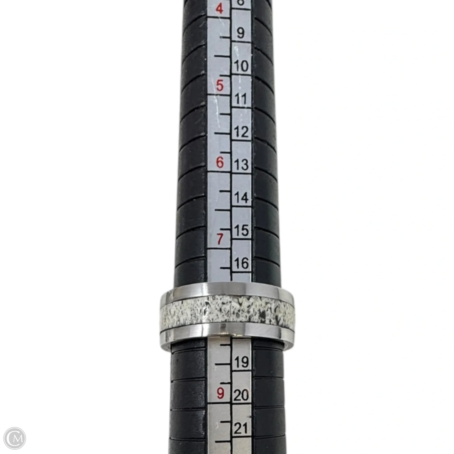 White Tail Antler With Copper Inlay Band Ring, Size: 8