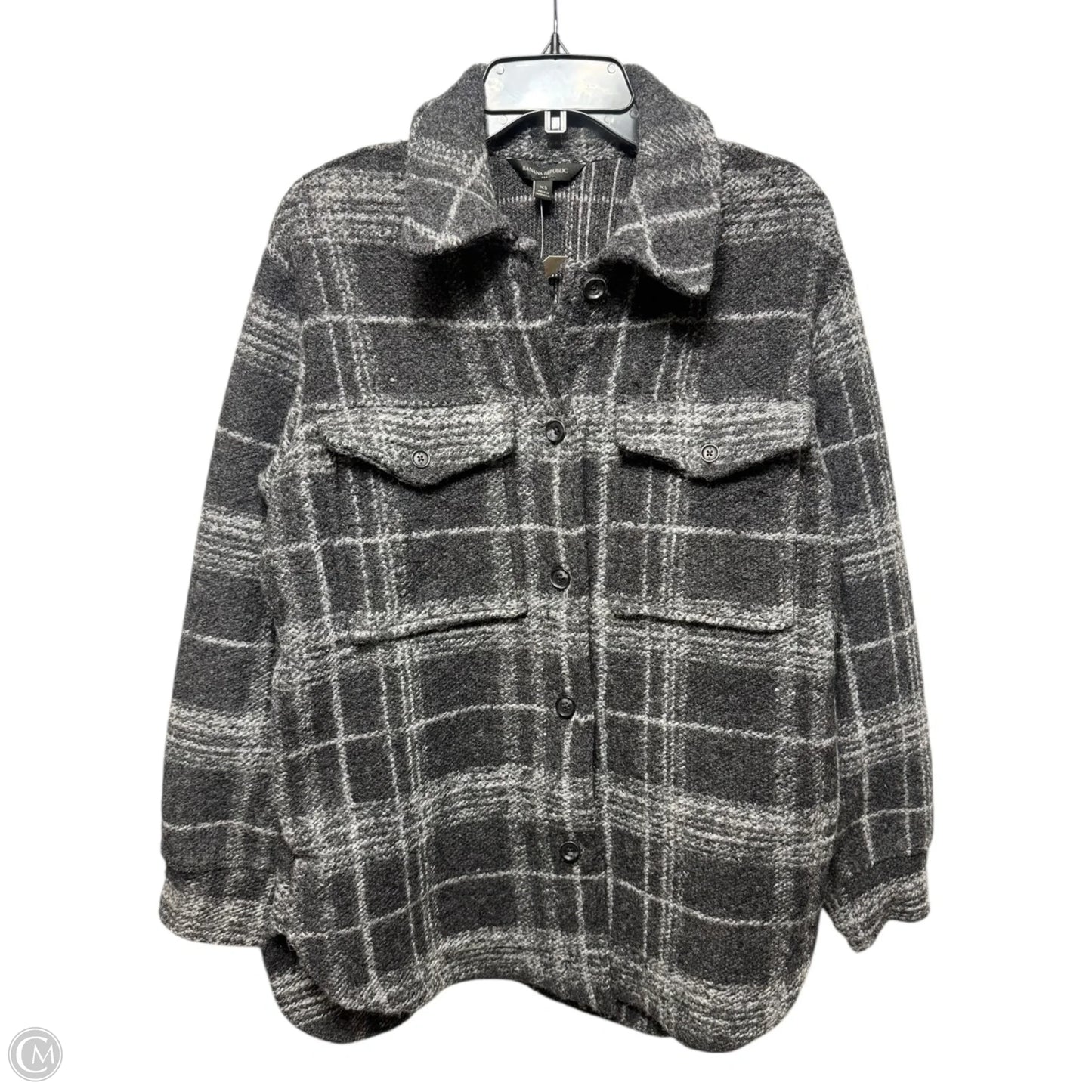 Wool Blend Jacket By Banana Republic In Grey, Size: Xs