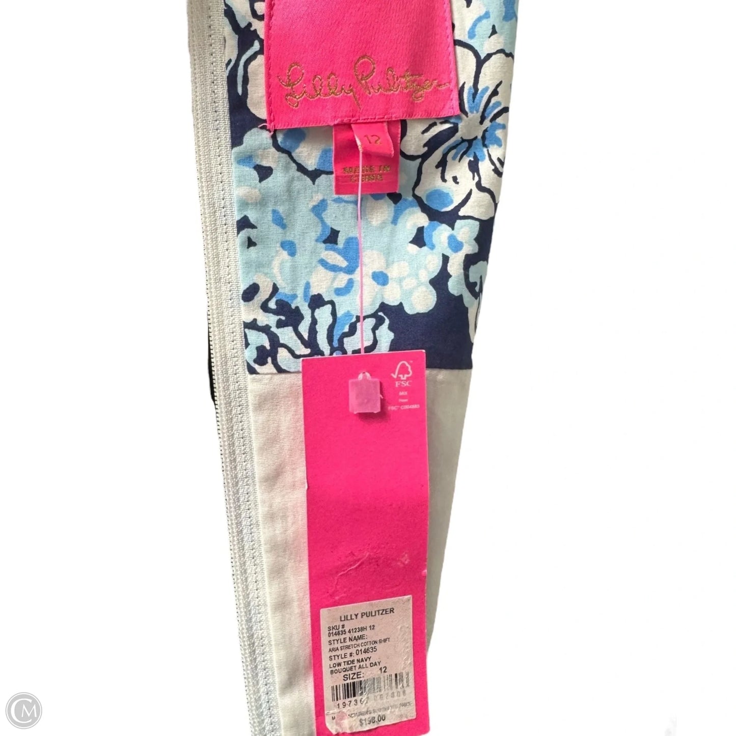 Aria Shift Dress Designer By Lilly Pulitzer In Floral Print, Size: 12