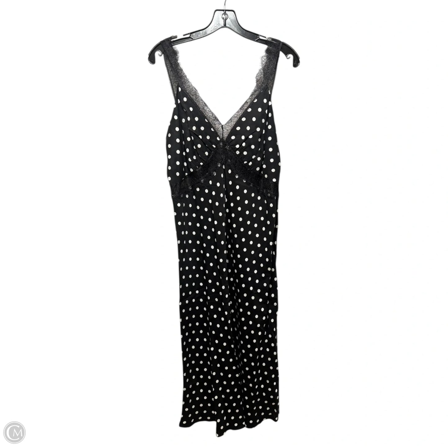Kennedy Lace Trim Dress By Lucy Paris In Polkadot Pattern, Size: L