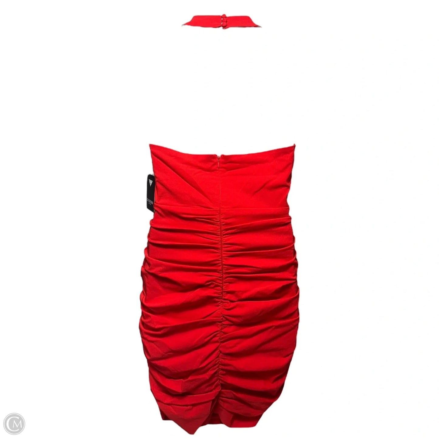 Ruched Dress Party Midi By Guess In Red, Size: 12